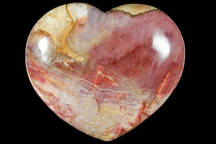 Polished, Triassic Petrified Wood Heart - Madagascar #133621